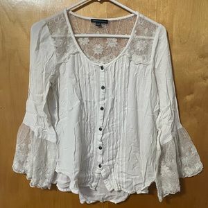 AMERICAN EAGLE | women’s blouse top white size medium